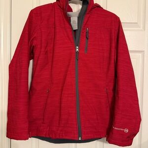 Free Country Red and Gray Full-Zip Jacket